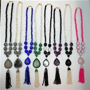 Fashion Gem and Crystals Tassel Necklace Package