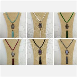 Fashion Gem and Crystals Tassel Necklace Package