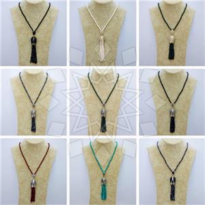 Fashion Gem and Crystals Tassel Necklace Package