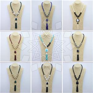 Fashion Gem and Crystals Tassel Necklace Package