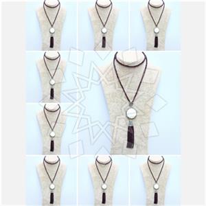 Fashion Gem and Crystals Tassel Necklace Package