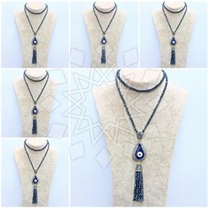 Fashion Gem and Crystals Tassel Necklace Package