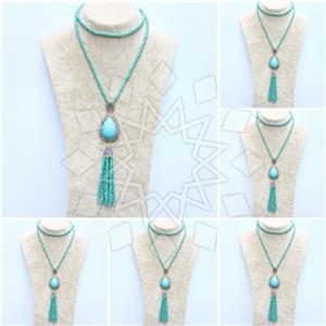 Fashion Gem and Crystals Tassel Necklace Package