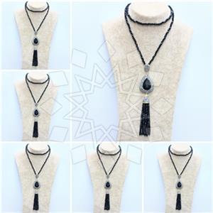 Fashion Gem and Crystals Tassel Necklace Package