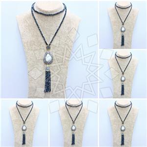 Fashion Gem and Crystals Tassel Necklace Package