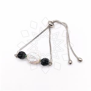 Fashion Gemstone and Crystal  Adjustable Bracelet