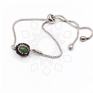 Fashion Gemstone and Crystal  Adjustable Bracelet