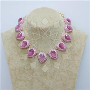 Fashion Gemstone and Crystal  Choker Necklace