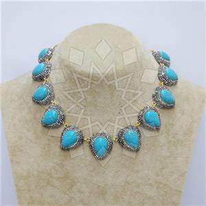 Fashion Gemstone and Crystal  Choker Necklace