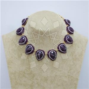 Fashion Gemstone and Crystal  Choker Necklace
