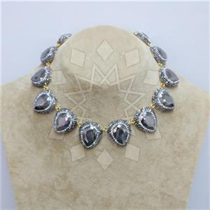 Fashion Gemstone and Crystal  Choker Necklace