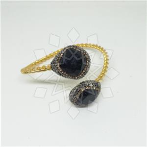 Fashion Gemstone and Crystal Cuff Bracelets