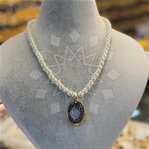 Fashion Gemstone and Crystal Beaded Necklace