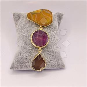 Fashion Gemstone  Brooch