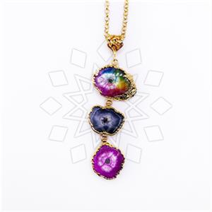 Fashion Gemstone Multi Strand Necklace