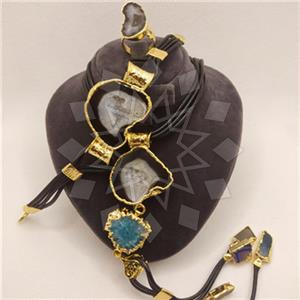 Fashion Gemstone  Ring Bracelet Necklace Sets