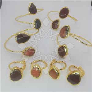 Fashion Gemstone  Ring Bracelet Sets Package