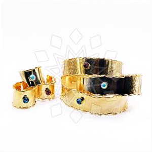 Fashion Gemstone  Ring Bracelet Sets Package