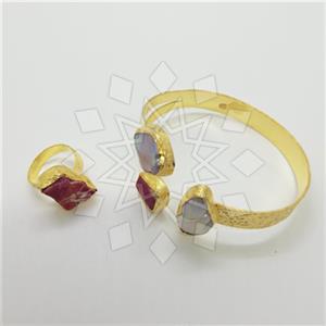 Fashion Gemstone  Ring Bracelet Sets