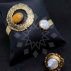 Fashion Gemstone  Ring Bracelet Sets