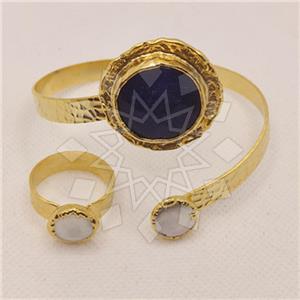 Fashion Gemstone  Ring Bracelet Sets