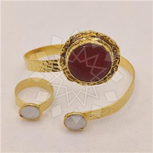 Fashion Gemstone  Ring Bracelet Sets