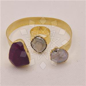 Fashion Gemstone  Ring Bracelet Sets