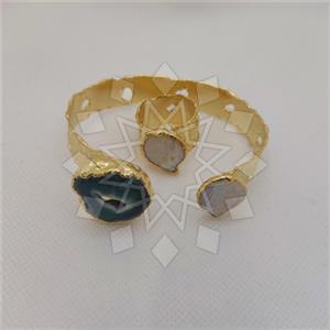 Fashion Gemstone  Ring Bracelet Sets