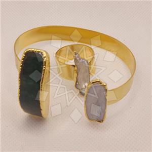 Fashion Gemstone  Ring Bracelet Sets