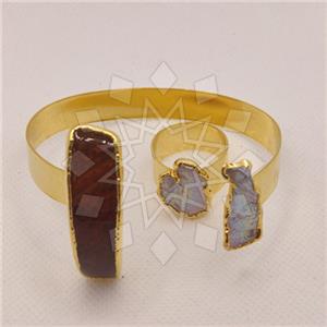 Fashion Gemstone  Ring Bracelet Sets