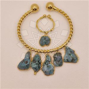 Fashion Gemstone  Ring Bracelet Sets