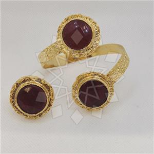 Fashion Gemstone  Ring Bracelet Sets