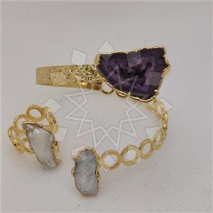 Fashion Gemstone  Ring Bracelet Sets