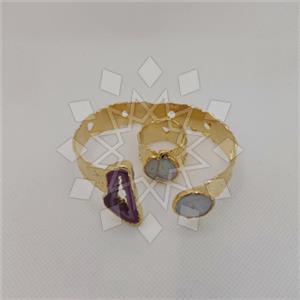 Fashion Gemstone  Ring Bracelet Sets