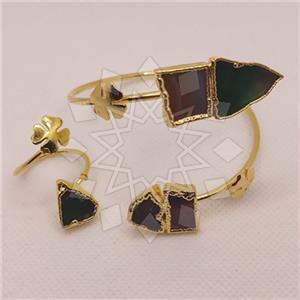 Fashion Gemstone  Ring Bracelet Sets