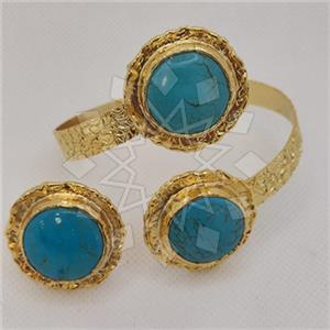 Fashion Gemstone  Ring Bracelet Sets