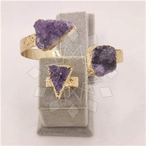 Fashion Gemstone  Ring Bracelet Sets