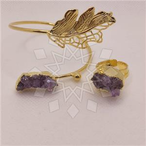 Fashion Gemstone  Ring Bracelet Sets