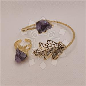 Fashion Gemstone  Ring Bracelet Sets