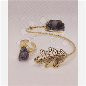 Fashion Gemstone  Ring Bracelet Sets