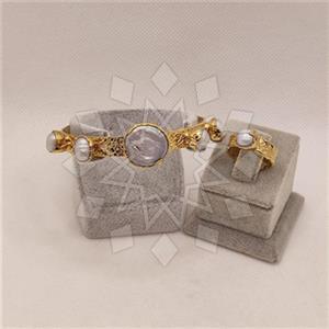 Fashion Gemstone  Ring Bracelet Sets