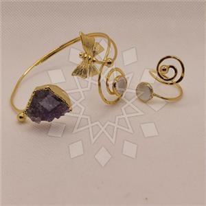 Fashion Gemstone  Ring Bracelet Sets