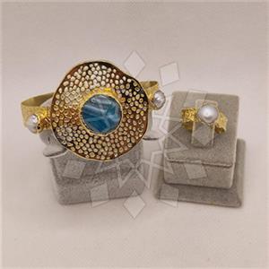 Fashion Gemstone  Ring Bracelet Sets