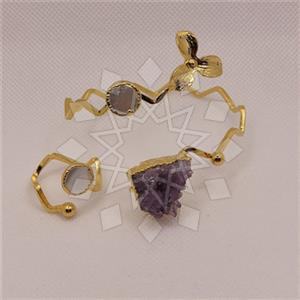 Fashion Gemstone  Ring Bracelet Sets