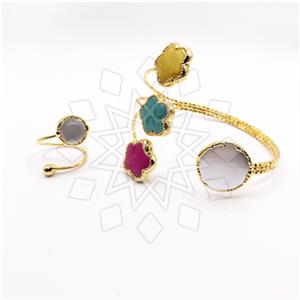 Fashion Gemstone  Ring Bracelet Sets