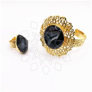 Fashion Gemstone  Ring Bracelet Sets