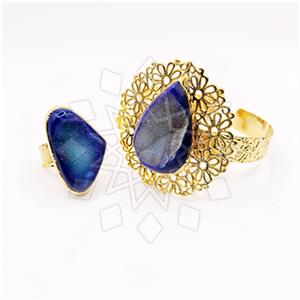 Fashion Gemstone  Ring Bracelet Sets