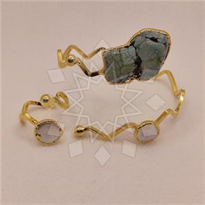 Fashion Gemstone  Ring Bracelet Sets