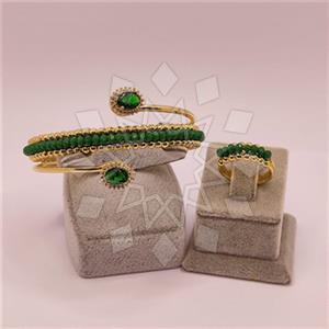 Fashion Gemstone  Ring Bracelet Sets
