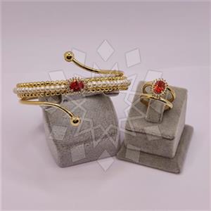 Fashion Gemstone  Ring Bracelet Sets